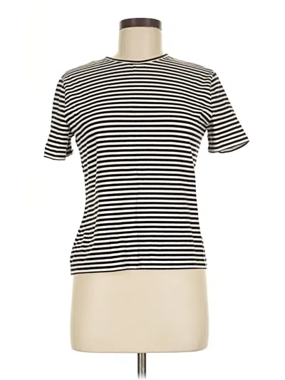 Pre-owned St John Short Sleeve Turtleneck In White