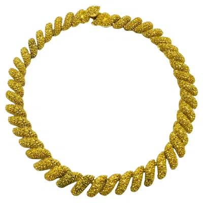 Pre-owned St John Signed Vintage Gold Tone Massive Collar Choker Designer Necklace In Multi
