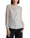St John Silk Blouse In White