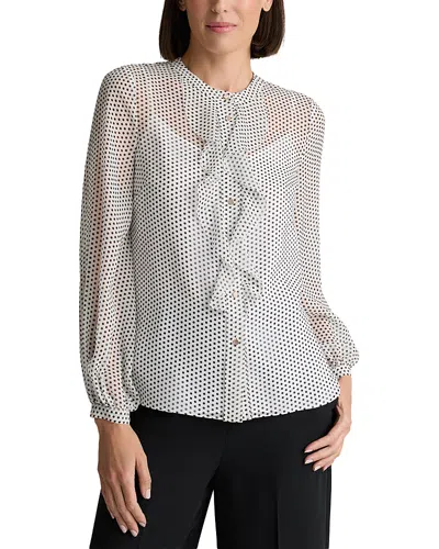 St John Silk Blouse In White