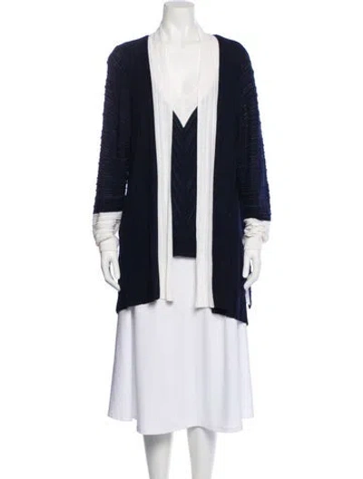 Pre-owned St John Silk Colorblock Pattern Set In Black