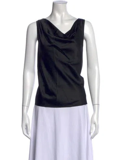 Pre-owned St John Silk Cowl Neck Top W/ Tags In Multi