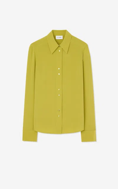 St John Silk Crepe De Chine Blouse In Pedt