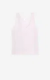 St John Silk Crepe De Chine Shell In Pink