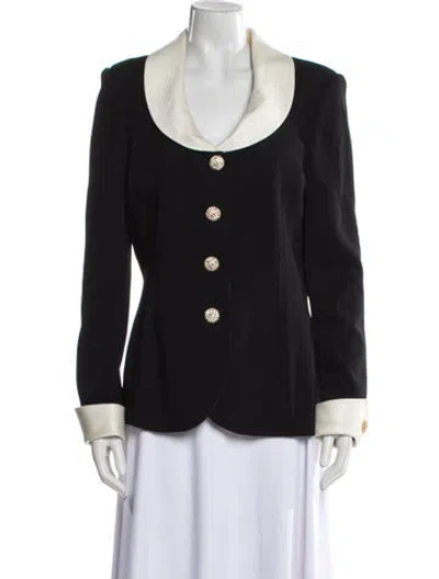 Pre-owned St John Silk Evening Jacket In Black