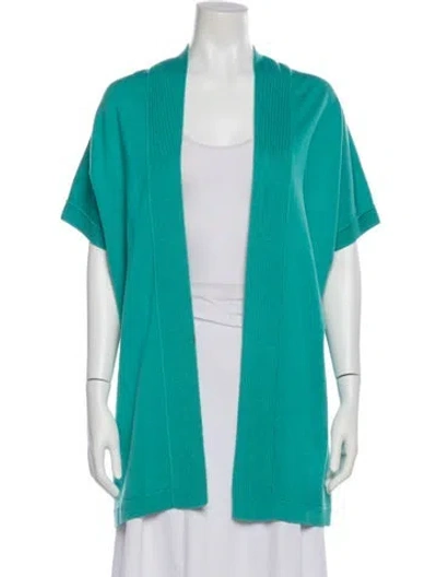 Pre-owned St John Silk Jacket In Green