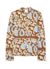 St John Silk Jacquard Paisley Jacket In Saddle Multi