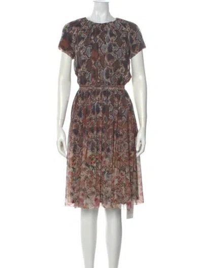 Pre-owned St John Silk Knee-length Dress