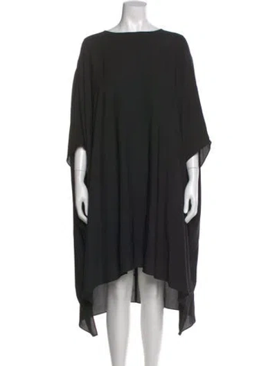 Pre-owned St John Silk Knee-length Dress In Black