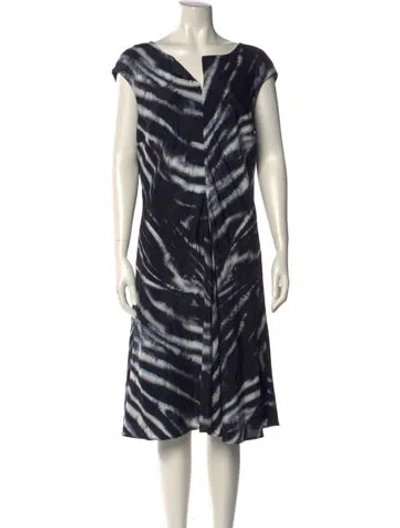Pre-owned St John Silk Knee-length Dress W/ Tags In Black