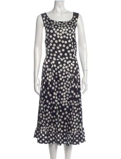 Pre-owned St John Silk Long Dress In Black