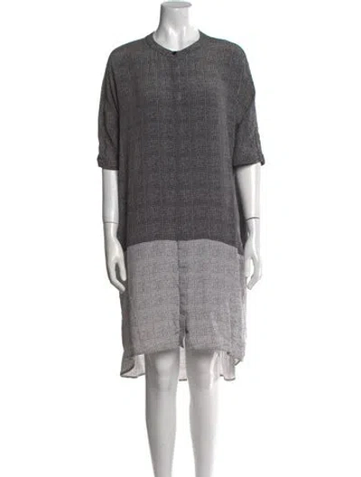 Pre-owned St John Silk Midi Length Dress In Black