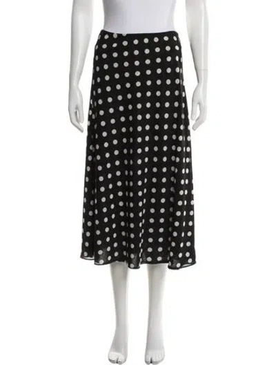 Pre-owned St John Silk Midi Length Skirt In Black