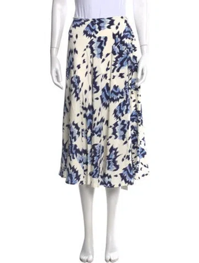 Pre-owned St John Silk Midi Length Skirt W/ Tags In Neutrals