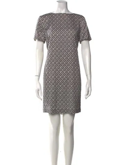 Pre-owned St John Silk Mini Dress In Black