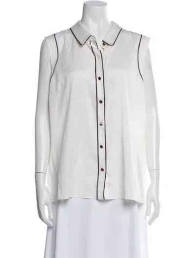 Pre-owned St John Silk Mini Dress In Neutral