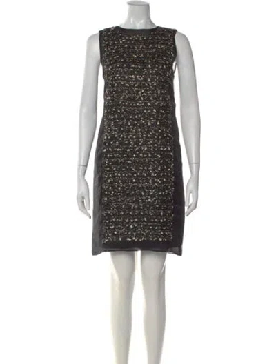 Pre-owned St John Silk Mini Dress W/ Tags In Black