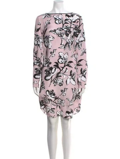 Pre-owned St John Silk Mini Dress W/ Tags In Pink