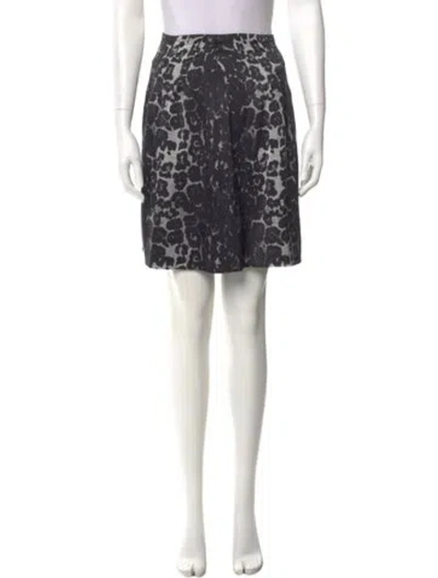 Pre-owned St John Silk Mini Skirt In Black
