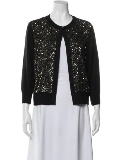 Pre-owned St John Silk Patterned Jacket W/ Tags In Black