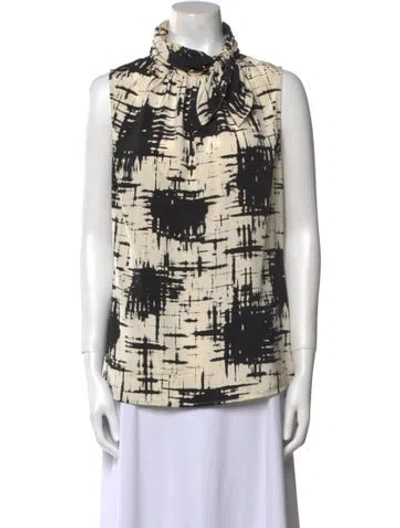Pre-owned St John Silk Printed Top