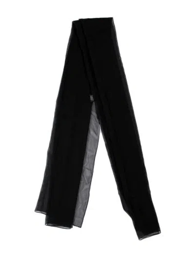 Pre-owned St John Silk Scarf In Black