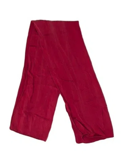 Pre-owned St John Silk Scarf In Red
