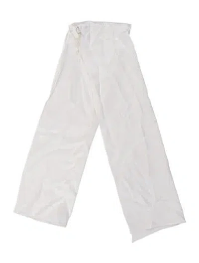 Pre-owned St John Silk Scarf In White
