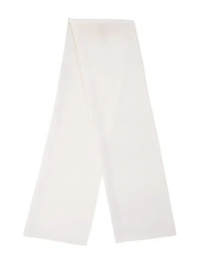 Pre-owned St John Silk Scarf In White