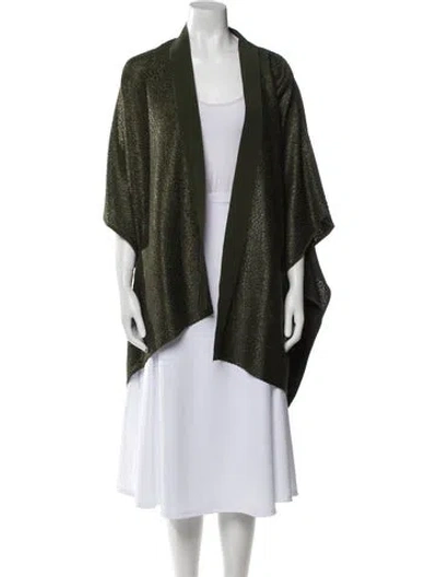 Pre-owned St John Silk Striped Jacket W/ Tags In Green