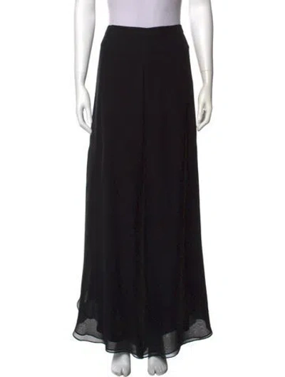 Pre-owned St John Silk Wide Leg Pants In Black