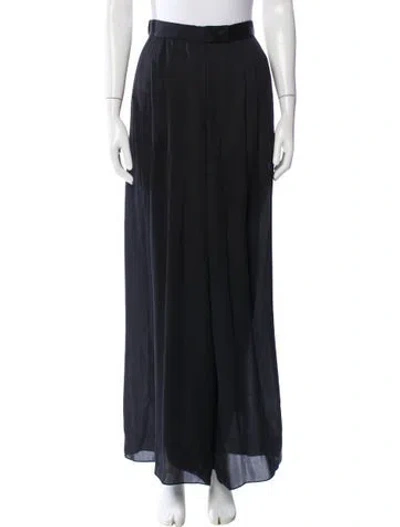 Pre-owned St John Silk Wide Leg Pants In Gray