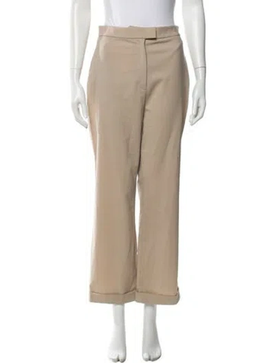 Pre-owned St John Silk Wide Leg Pants In Neutral
