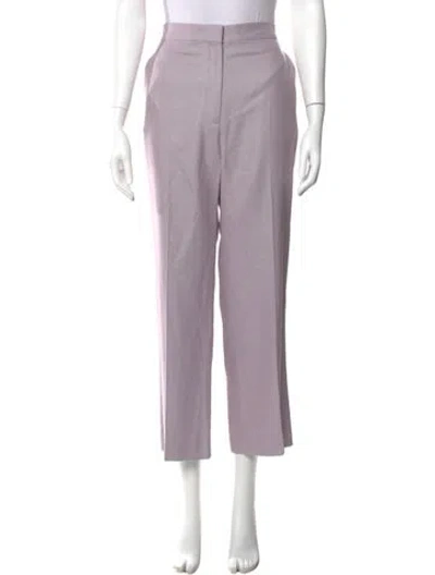 Pre-owned St John Silk Wide Leg Pants In Purple