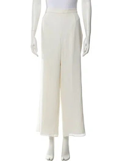 Pre-owned St John Silk Wide Leg Pants W/ Tags In Neutral