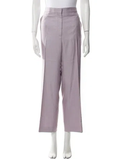Pre-owned St John Silk Wide Leg Pants W/ Tags In Purple