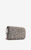 St John Silver Eyelash Tweed Burn Clutch In Svmu
