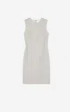 St John Silver Tweed Sleeveless Dress In Ptml