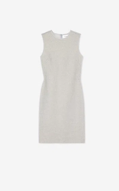 St John Silver Tweed Sleeveless Dress In Ptml