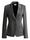 St John Single-breasted Blazer In Gray
