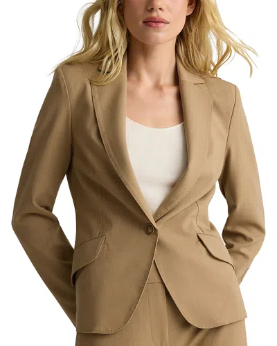 St John Single Button Blazer In Brown