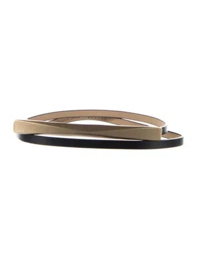Pre-owned St John Skinny Belt In Black