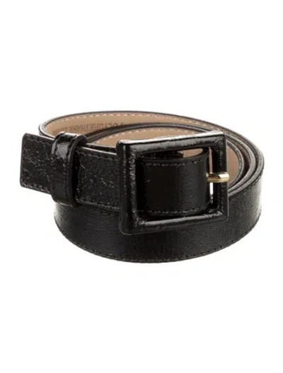 Pre-owned St John Skinny Leather Belt In Black