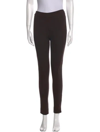 Pre-owned St John Skinny Leg Pants In Brown