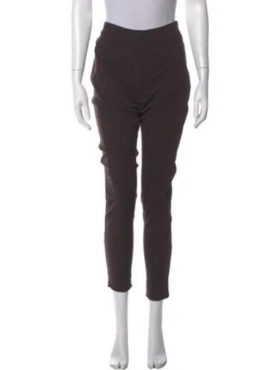 Pre-owned St John Skinny Leg Pants In Brown