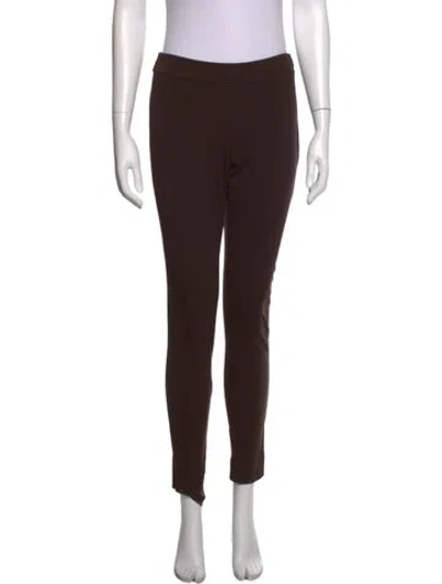 Pre-owned St John Skinny Leg Pants In Brown