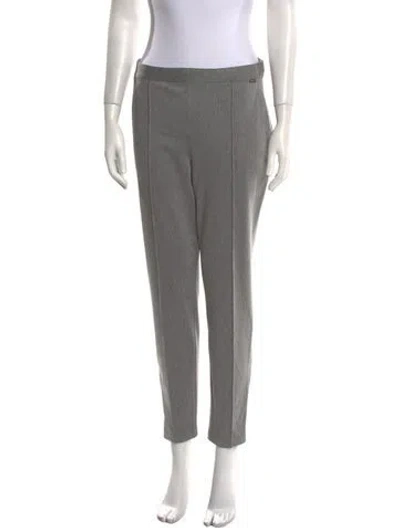 Pre-owned St John Skinny Leg Pants In Gray