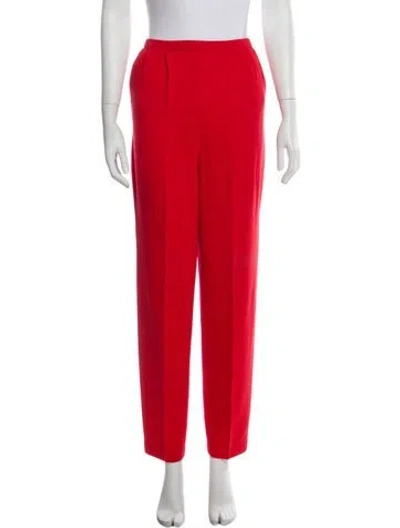 Pre-owned St John Skinny Leg Pants In Red