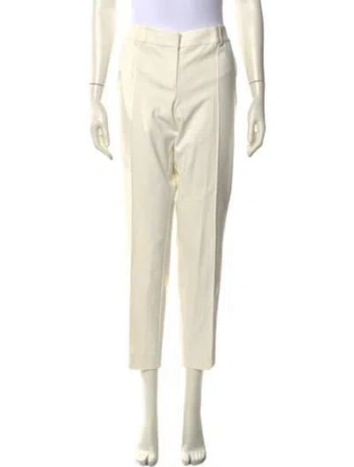 Pre-owned St John Skinny Leg Pants In White