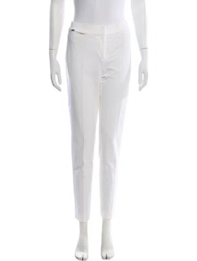 Pre-owned St John Skinny Leg Pants In White